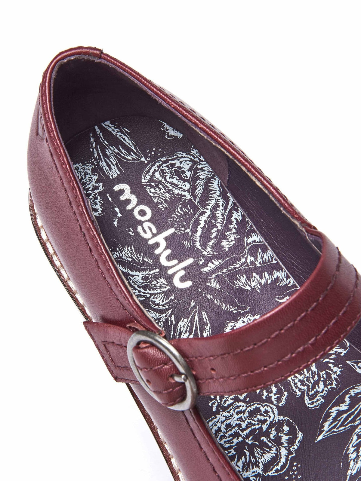 Red chunky Mary Jane shoes - BOYCE CABERNET