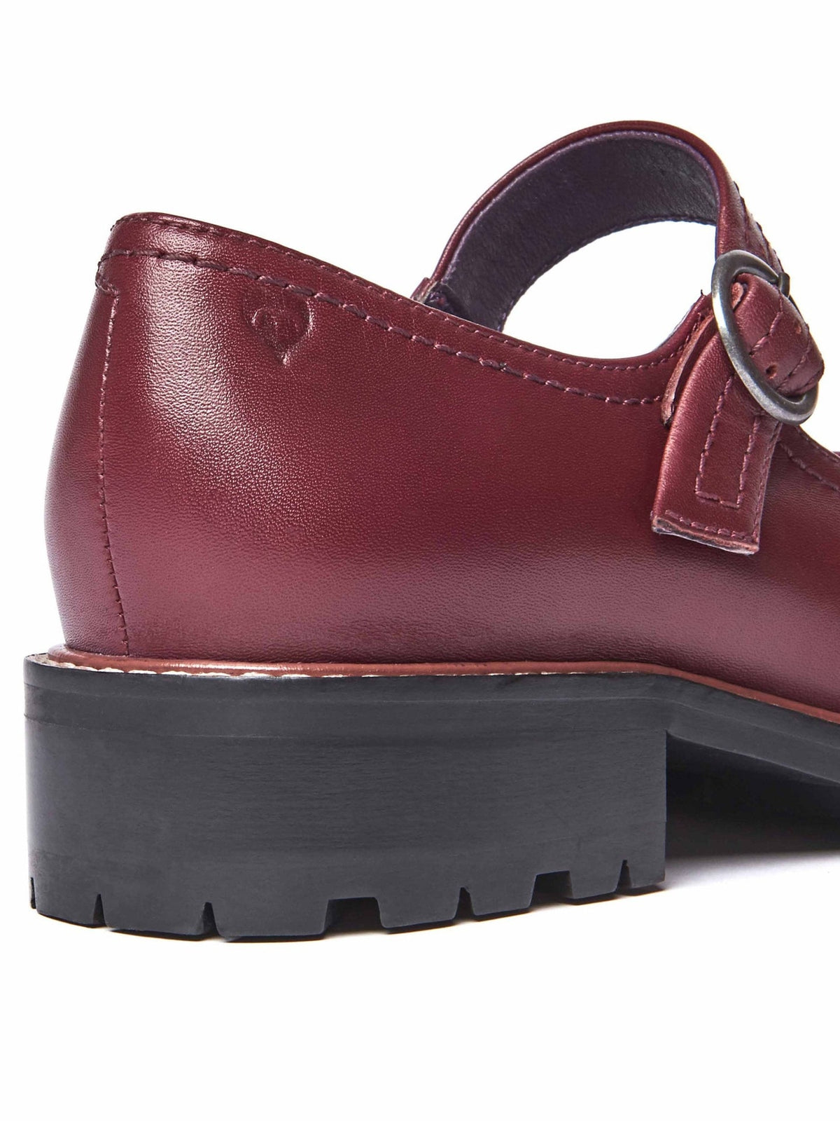 Red chunky Mary Jane shoes - BOYCE CABERNET