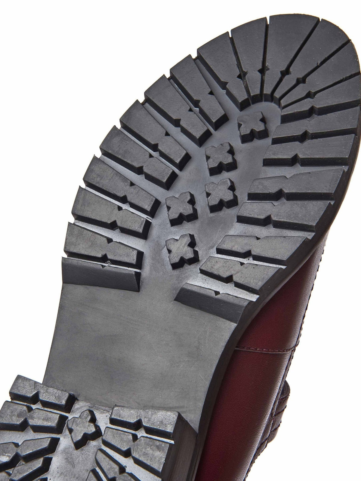 Red chunky Mary Jane shoes - BOYCE CABERNET