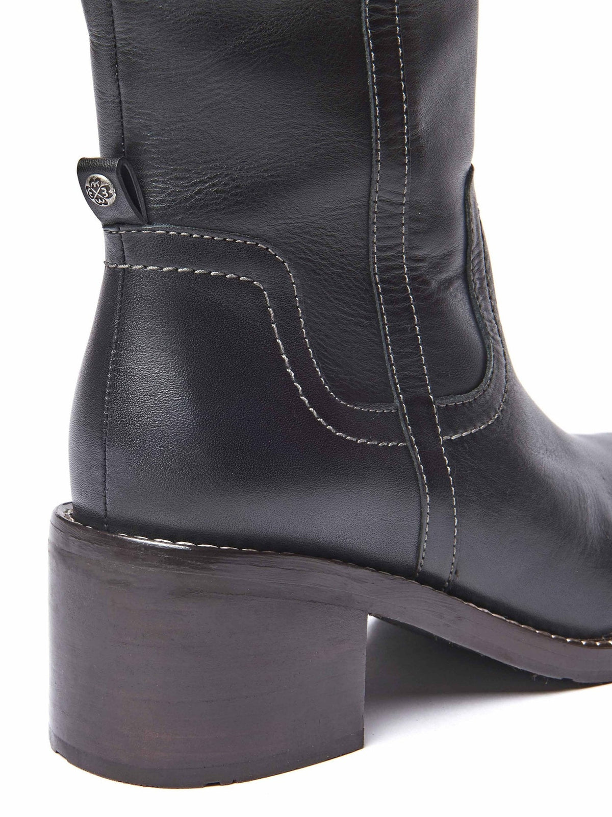 Black heeled long riding boots - HEPWORTH BLACK