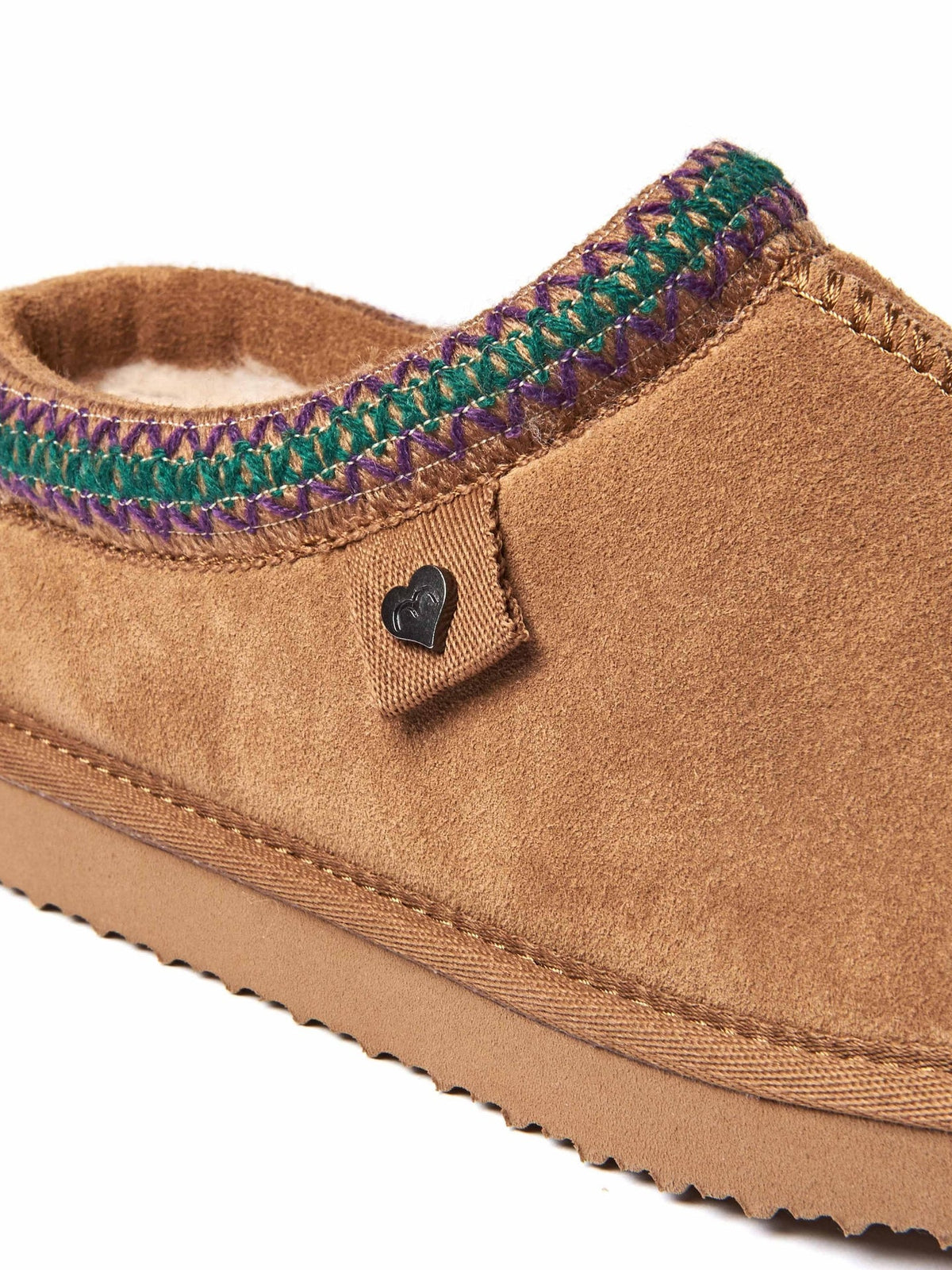 Brown scandi style sheepskin slippers - KIMOTO TAN