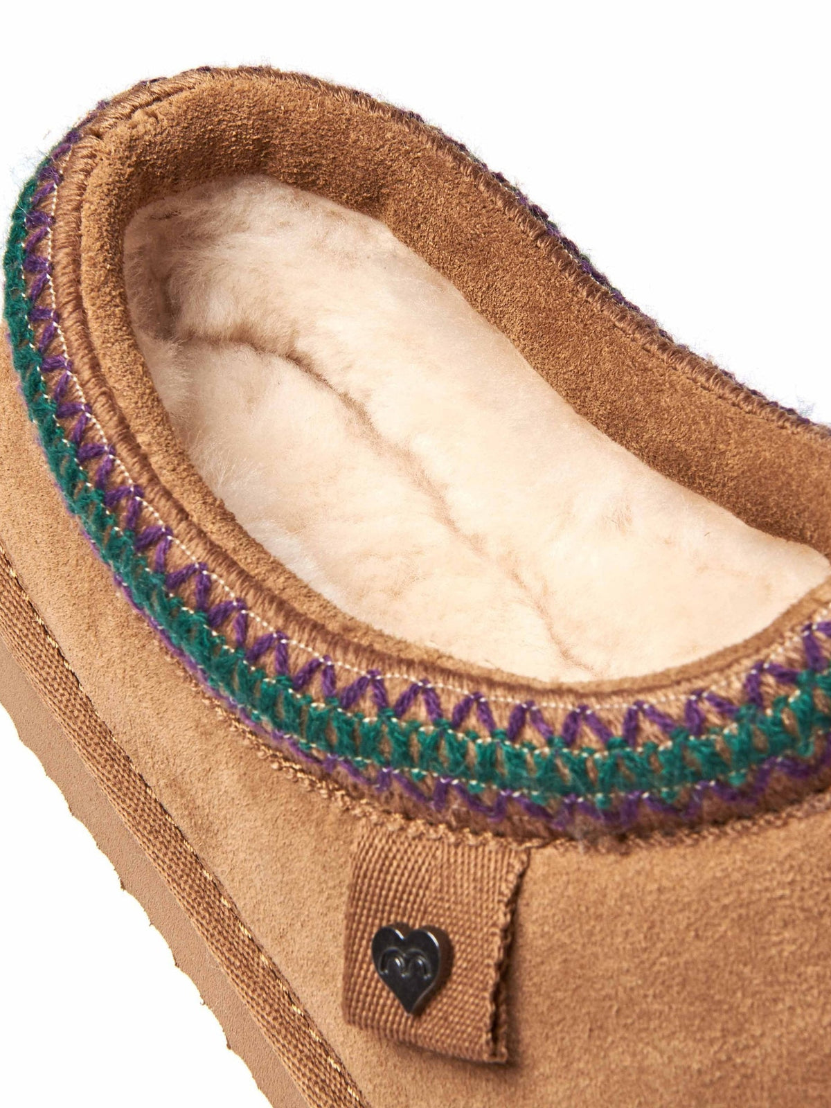 Brown scandi style sheepskin slippers - KIMOTO TAN