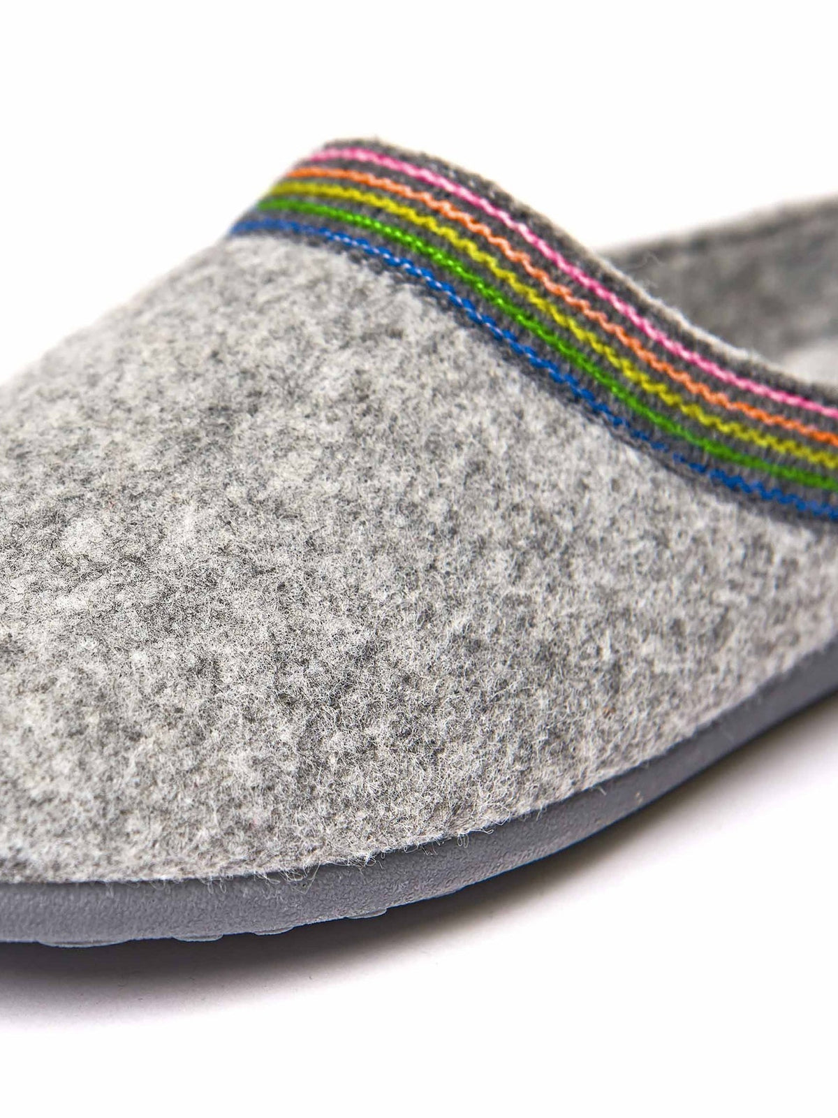 Orange recycled felt Turkish mule slippers - MIRISSA ORANGE