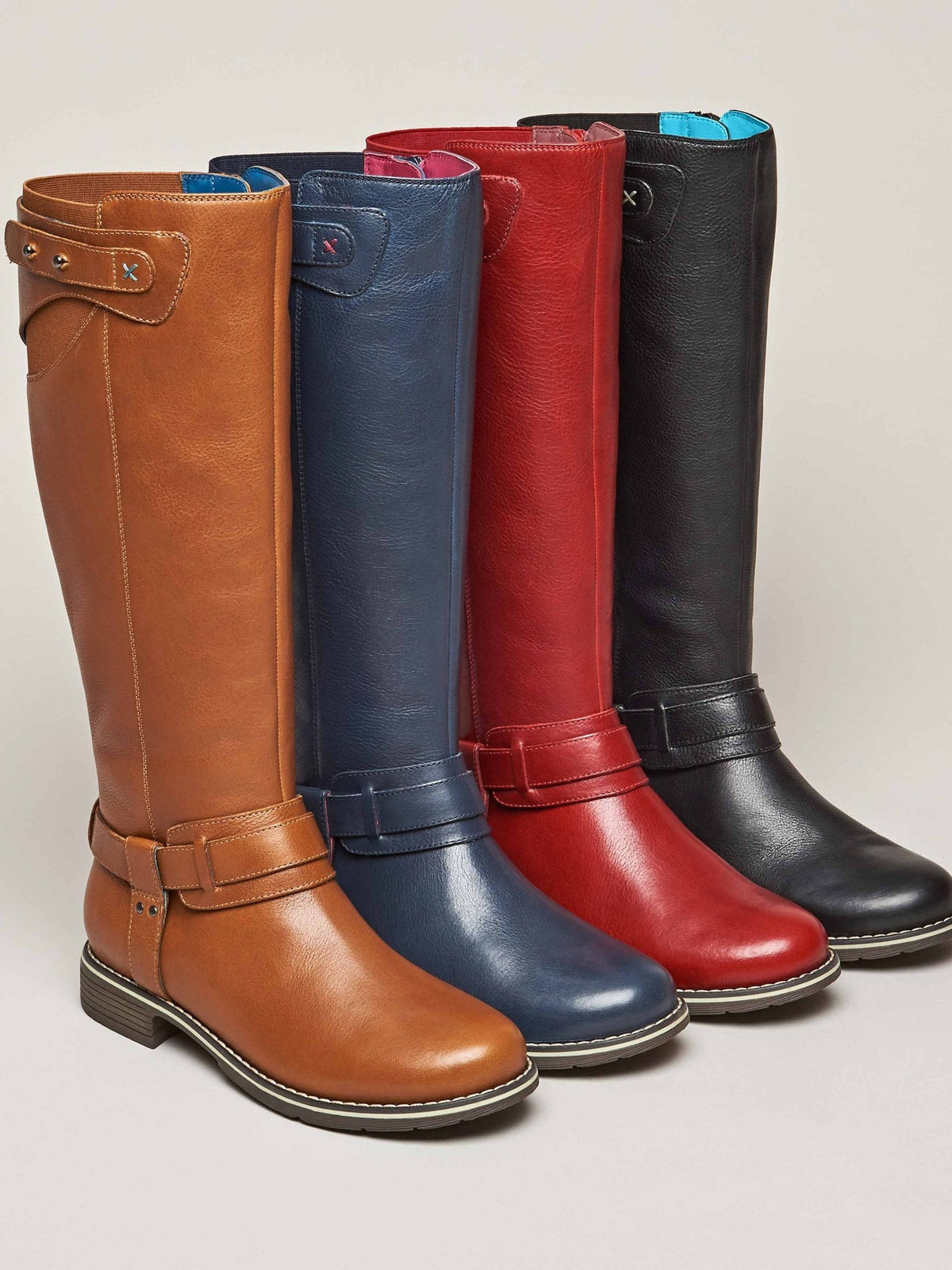 Brown classic leather long boots - MISTLETOE TAN
