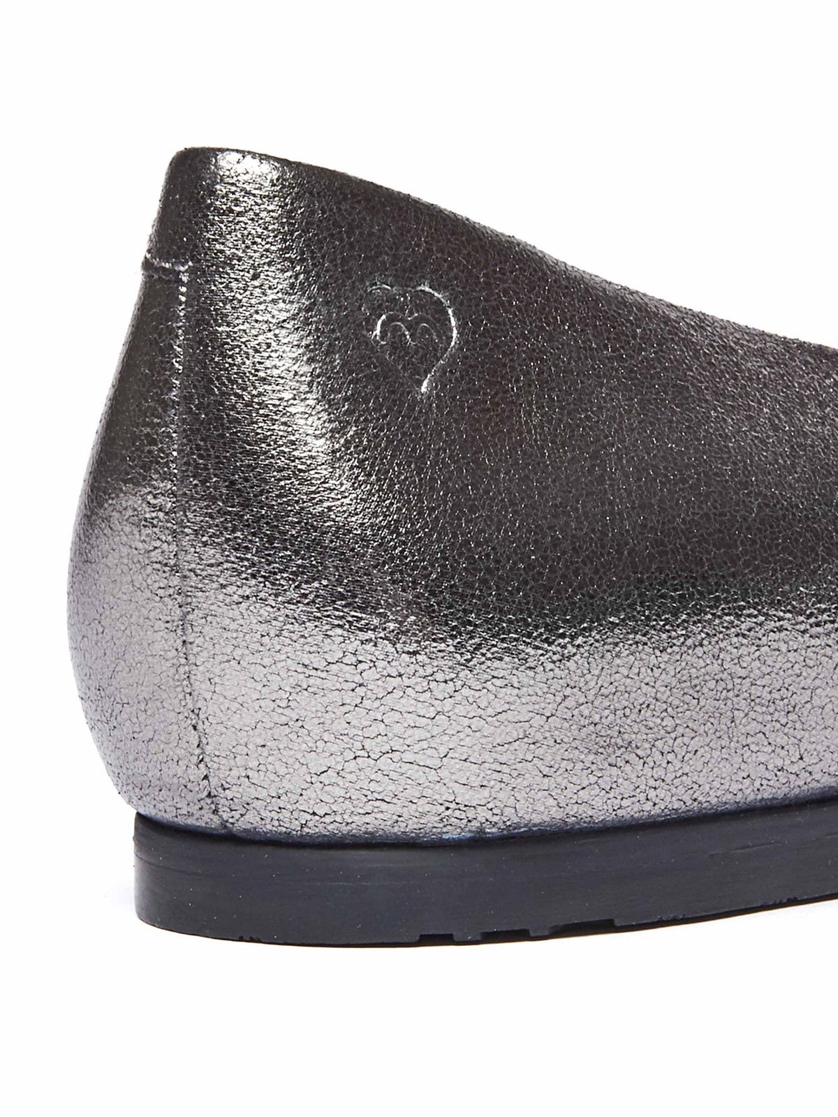 Metallic ladies' metallic square toe ballerina flats - MODOTTI CACAO METALLIC