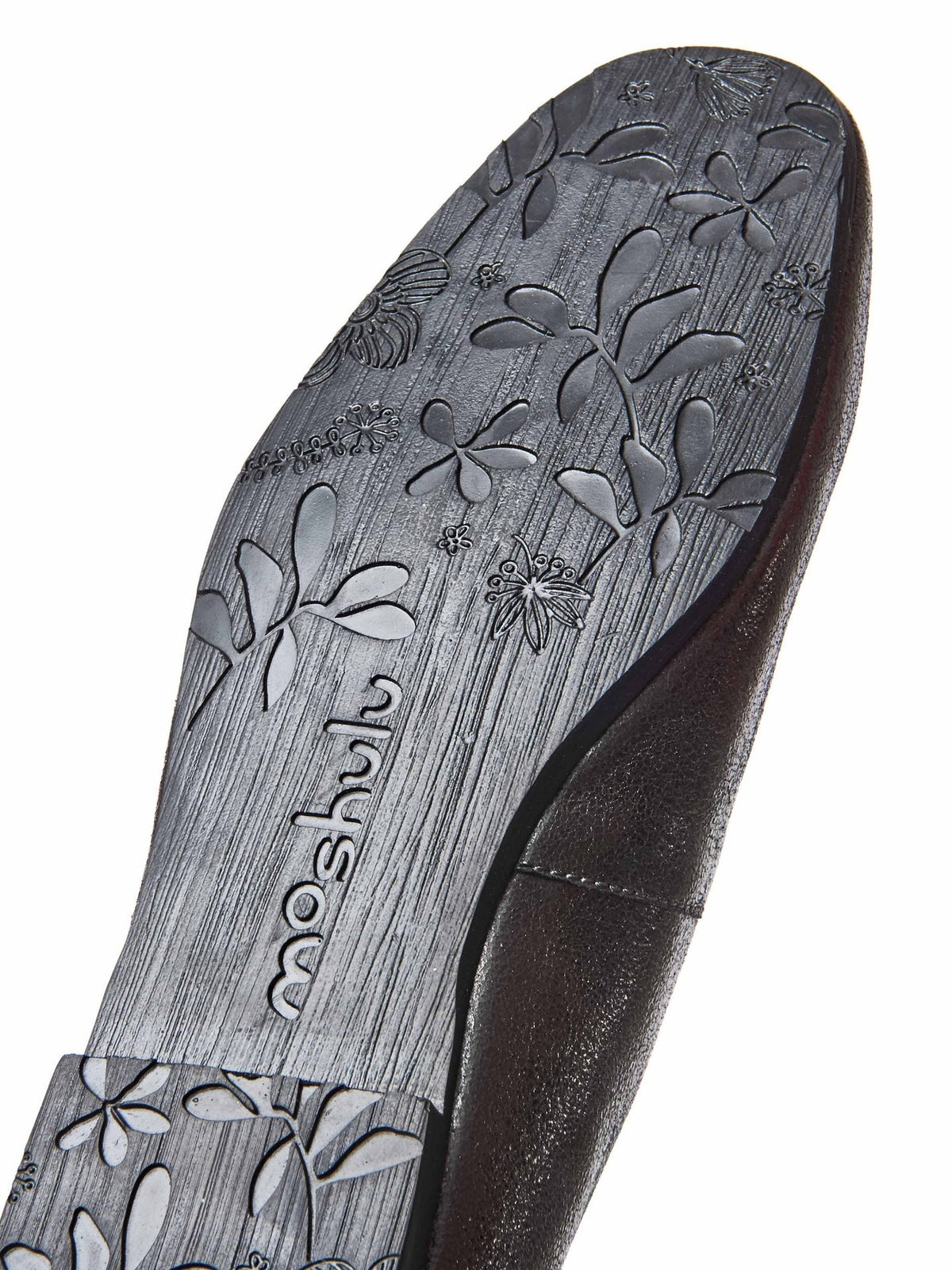 Metallic ladies' metallic square toe ballerina flats - MODOTTI CACAO METALLIC