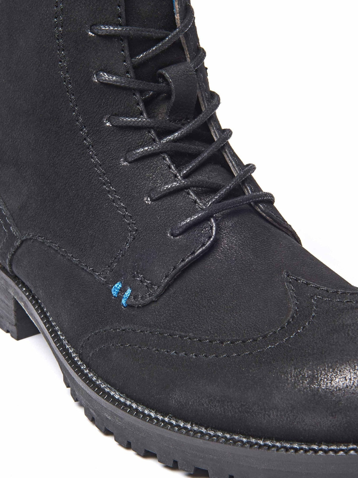 Brown warm lined lace-up boots - MOULIN TAN
