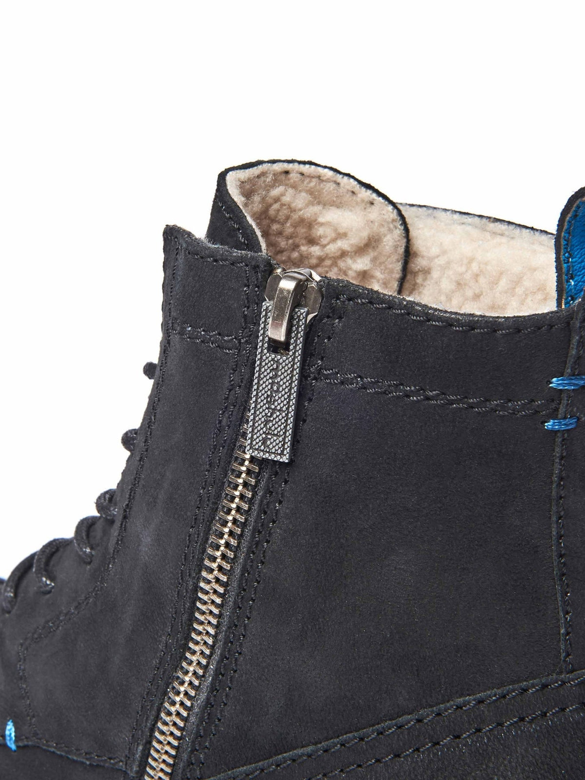 Brown warm lined lace-up boots - MOULIN TAN