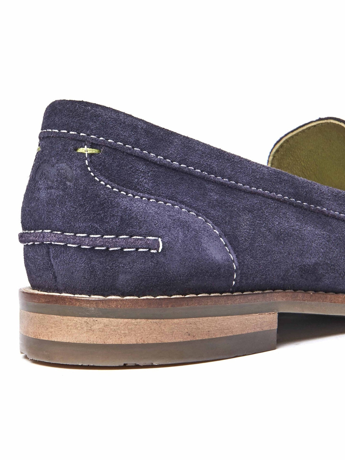 Blue classic suede penny loafers - PETREL SUEDE DARK TEAL