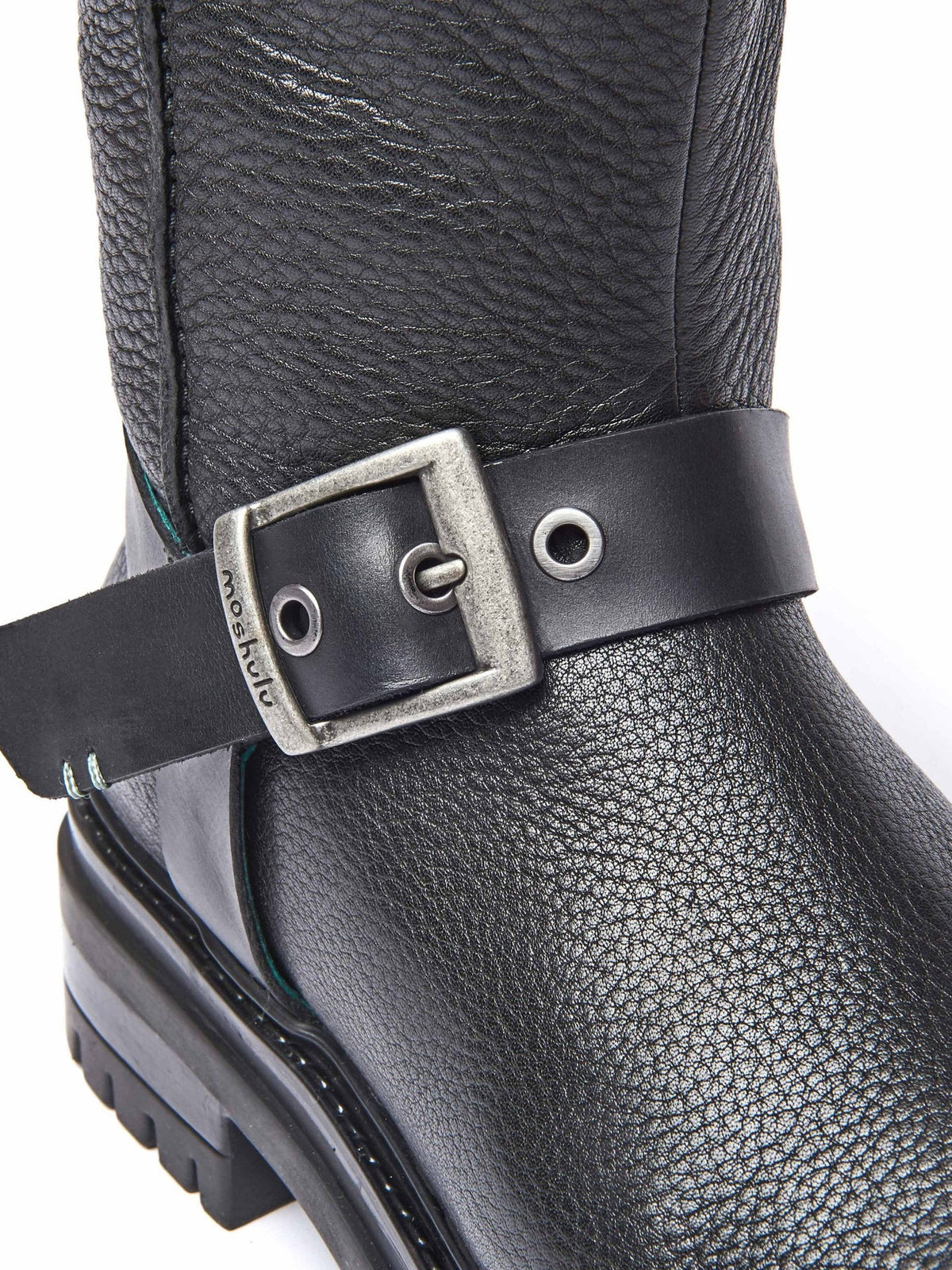 Black Mid-length biker boots - SHERALD BLACK