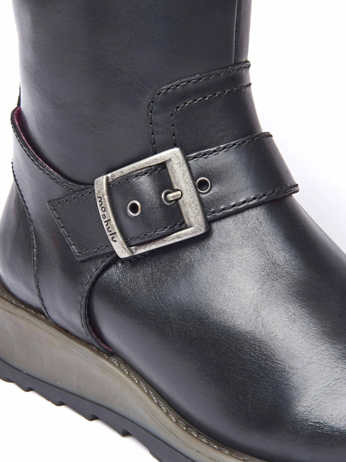 Pink long leather wedge boots - STARGAZER RASPBERRY