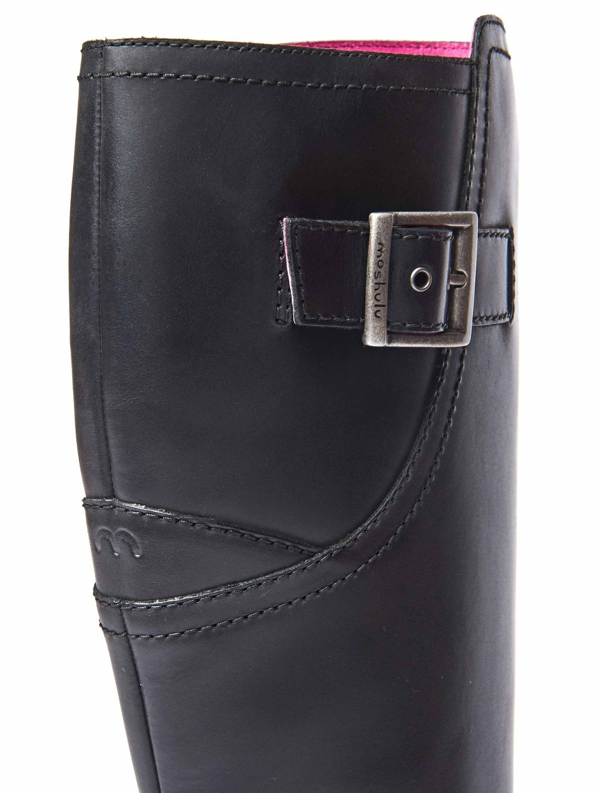 Pink long leather wedge boots - STARGAZER RASPBERRY