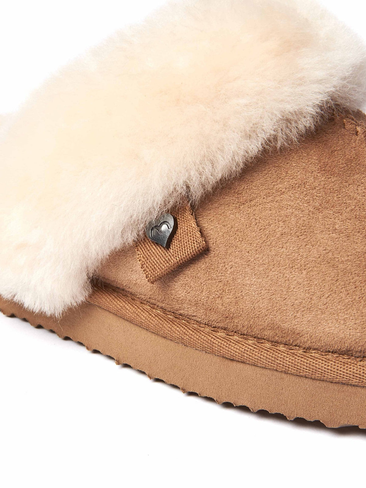 Brown sheepskin mule slippers - TIREE TAN