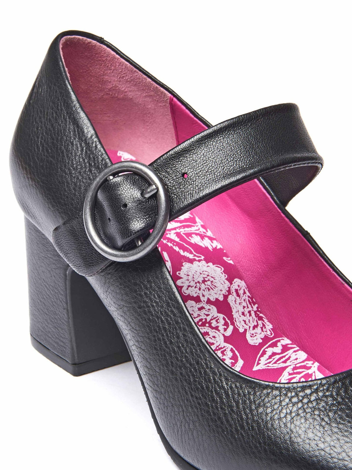 Purple mary Jane leather block heels - VALADON JEWEL PURPLE