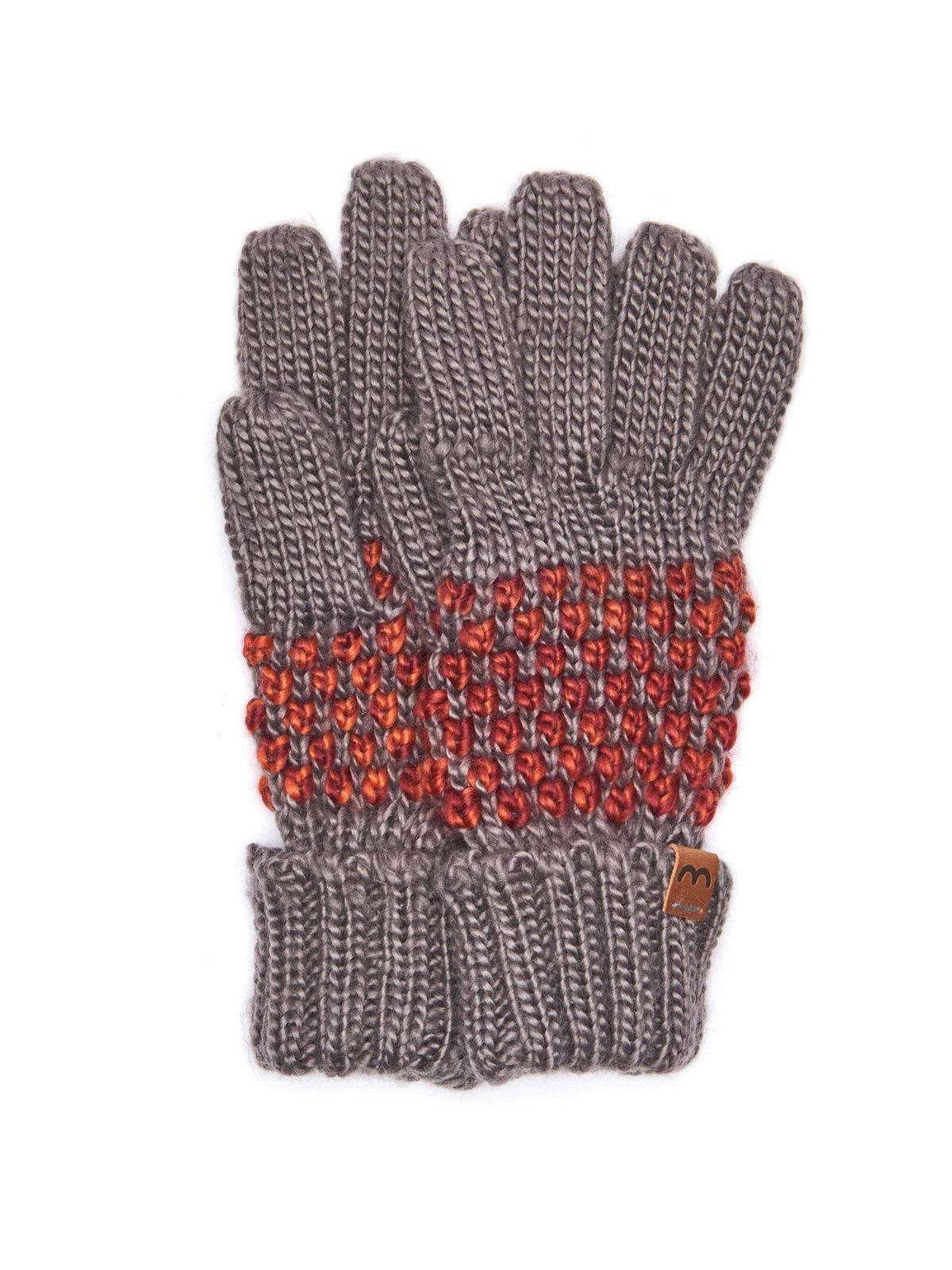Grey RATHLIN GLOVE - RATHLIN GLOVE GREY/CABERNET