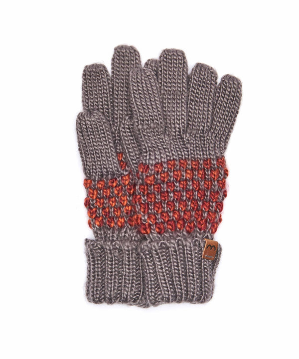 RATHLIN GLOVE GREY/CABERNET