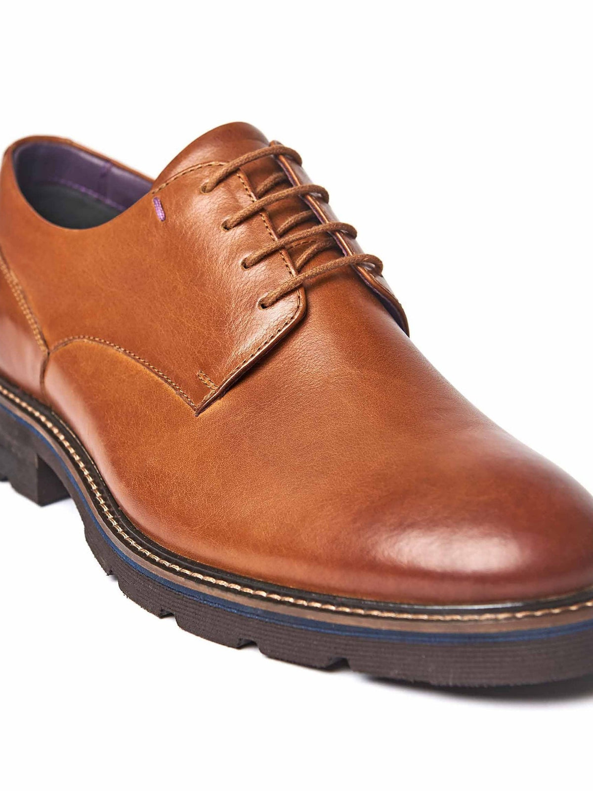 Blue men's suede derby shoes - GASKET 2 NAVY SUEDE