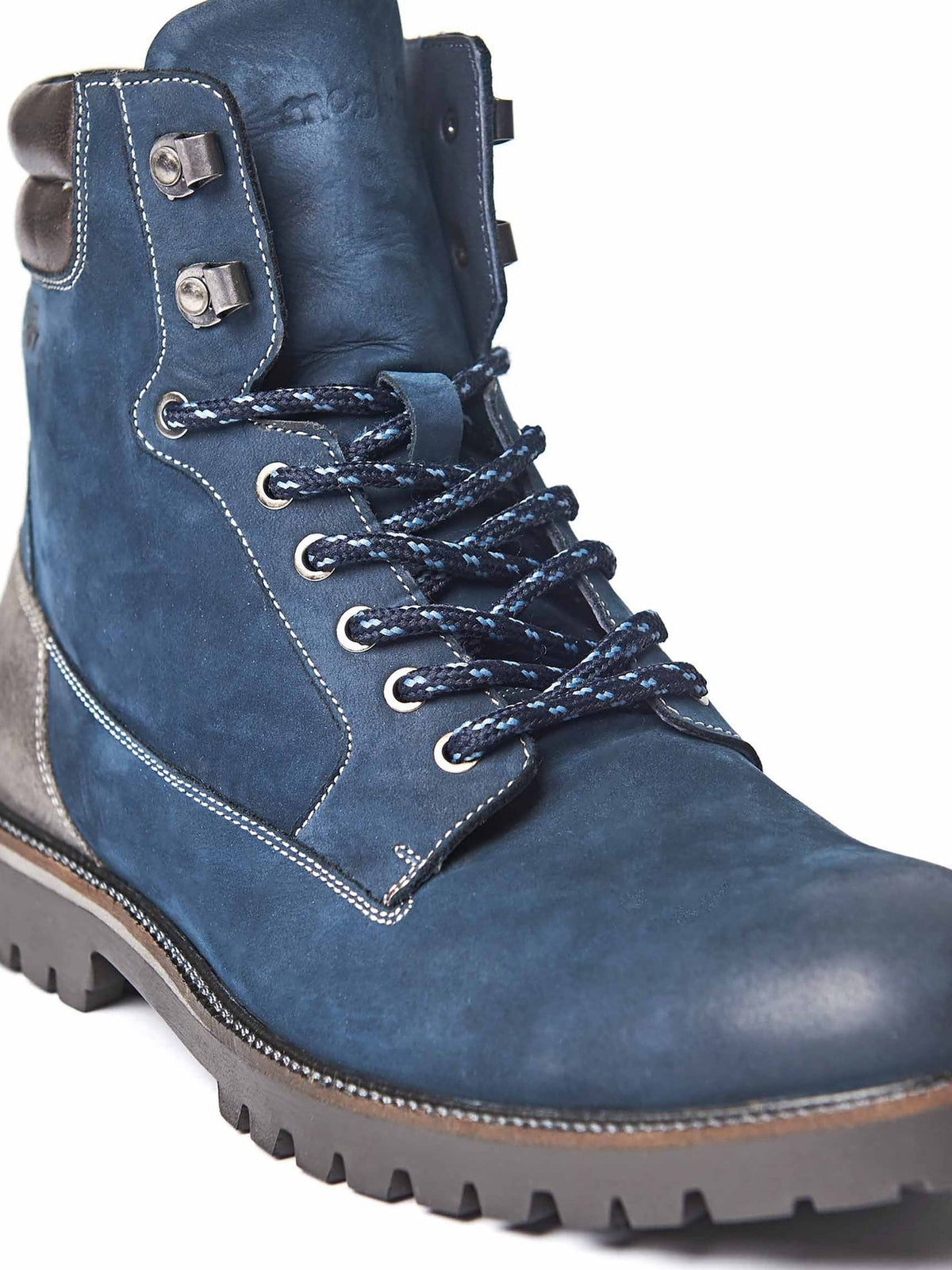 Blue men's ankle boots - OVERDRIVE INDIGO NUBUCK