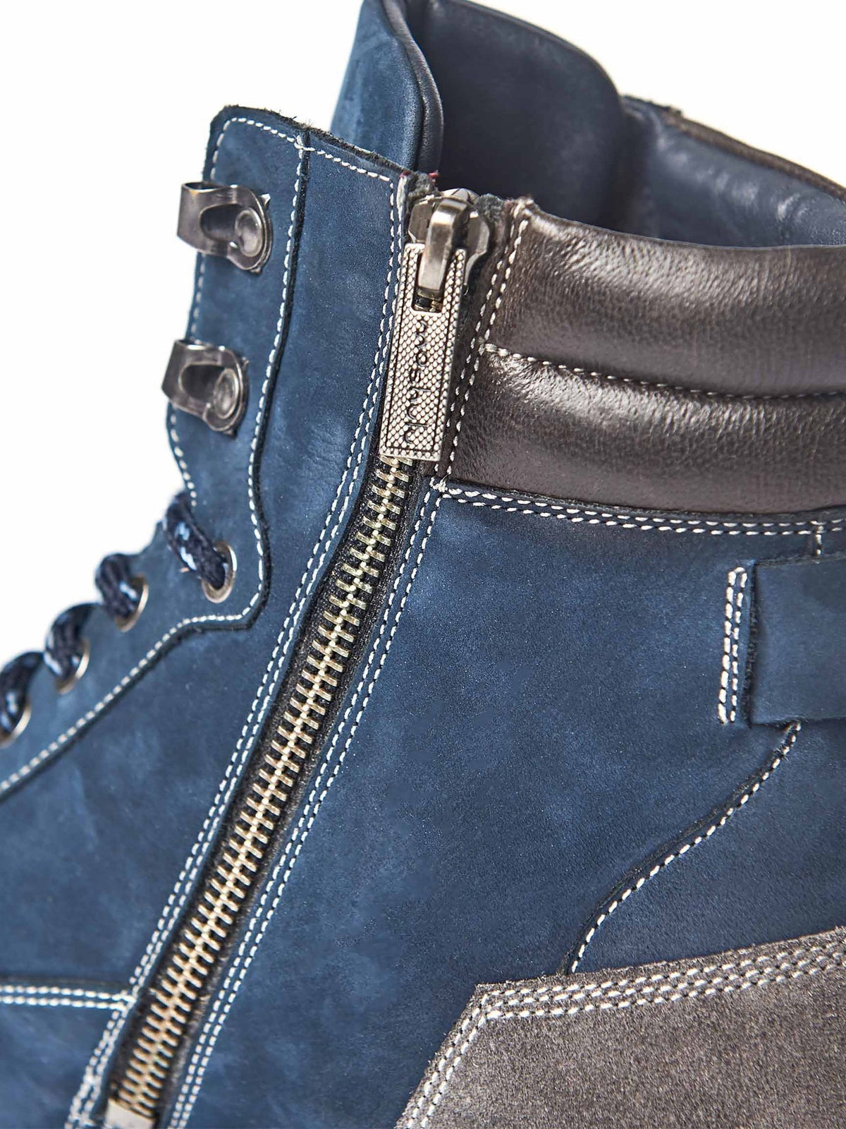 Blue men's ankle boots - OVERDRIVE INDIGO NUBUCK