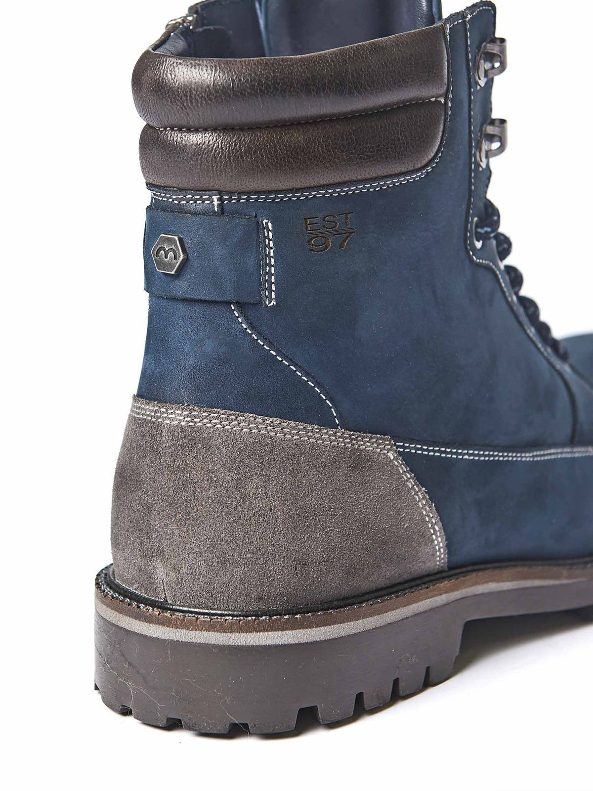 Blue men's ankle boots - OVERDRIVE INDIGO NUBUCK