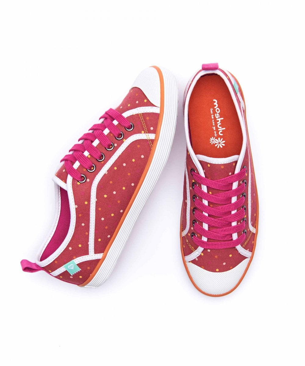 Red lace-up canvas shoes - CUDDLY TOY 2 RHUBARB MINI SPOT
