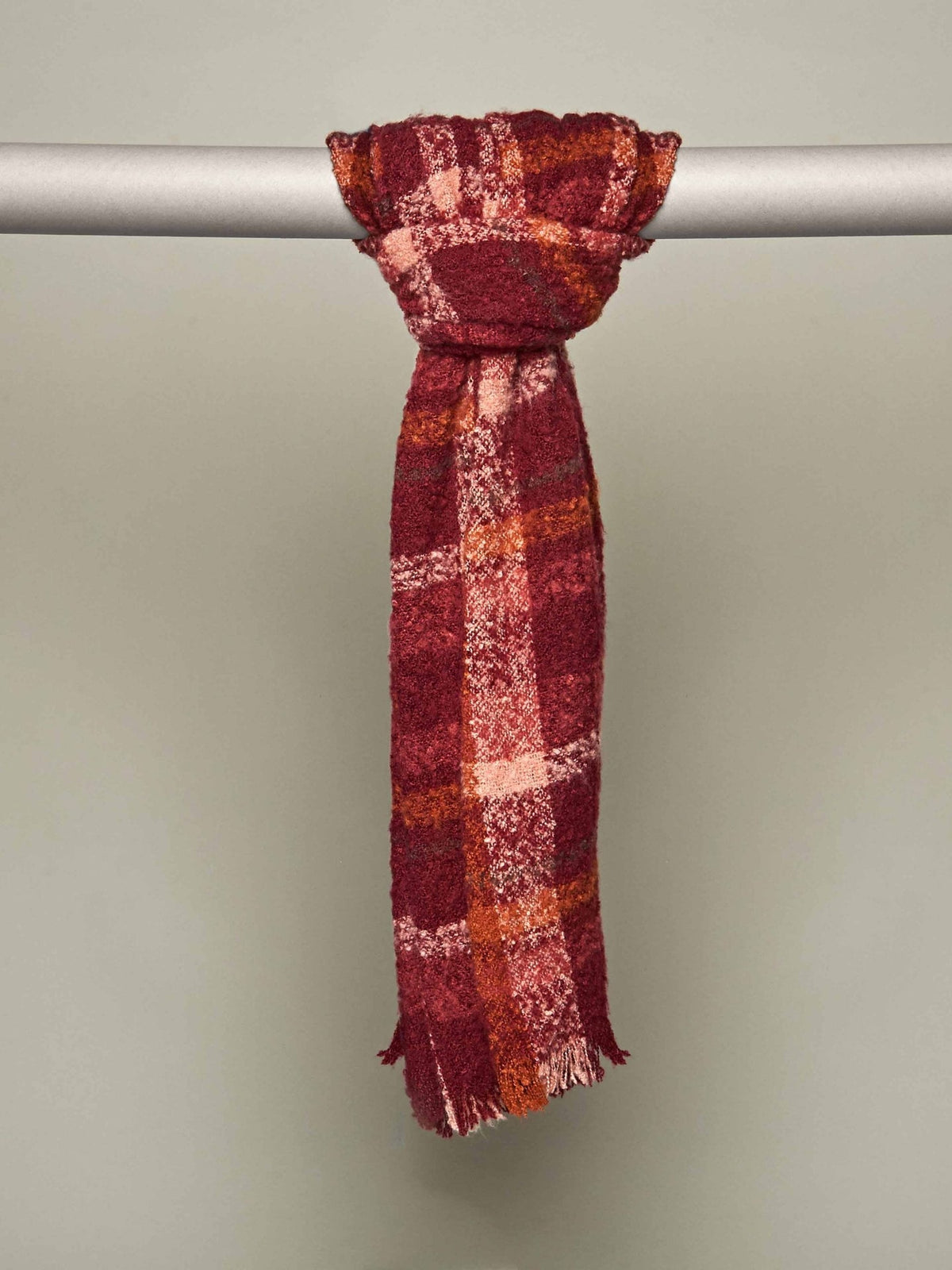 Red BURGH SCARF - BURGH SCARF CABERNET MULTI