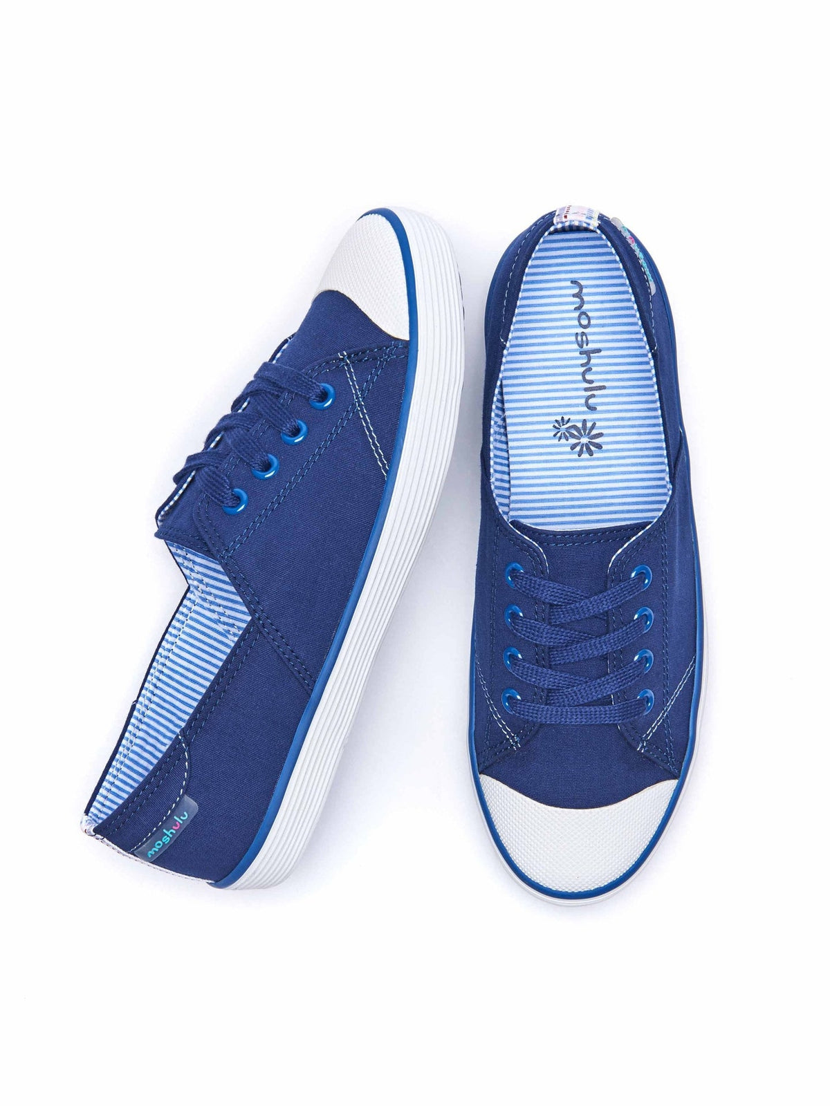Blue canvas lace-up trainers - HEMMICK TWILIGHT BLUE