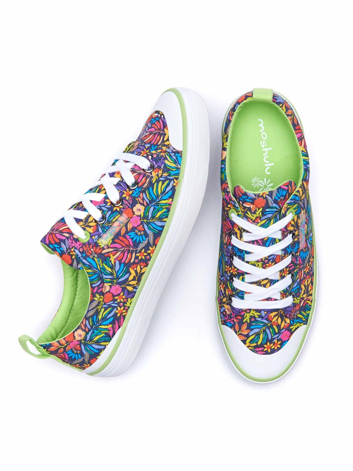 Multi comfortable lace-up trainer - MOUSEHALL EDEN FLORAL