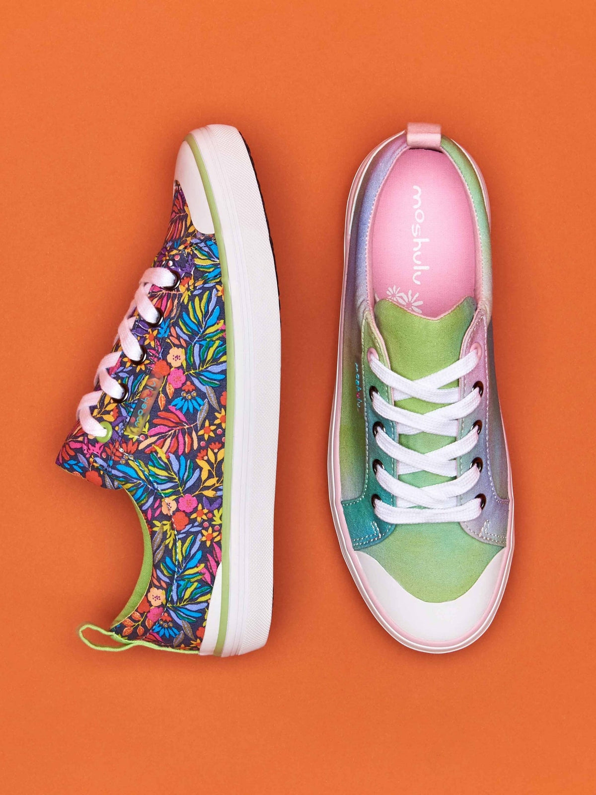 Multi comfortable lace-up trainer - MOUSEHALL EDEN FLORAL