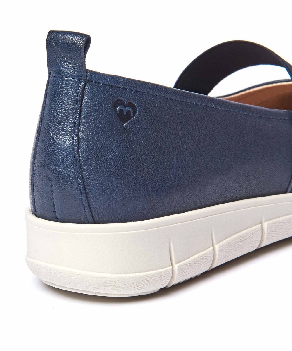 Red leather elasticated bar shoes - ODDI RED