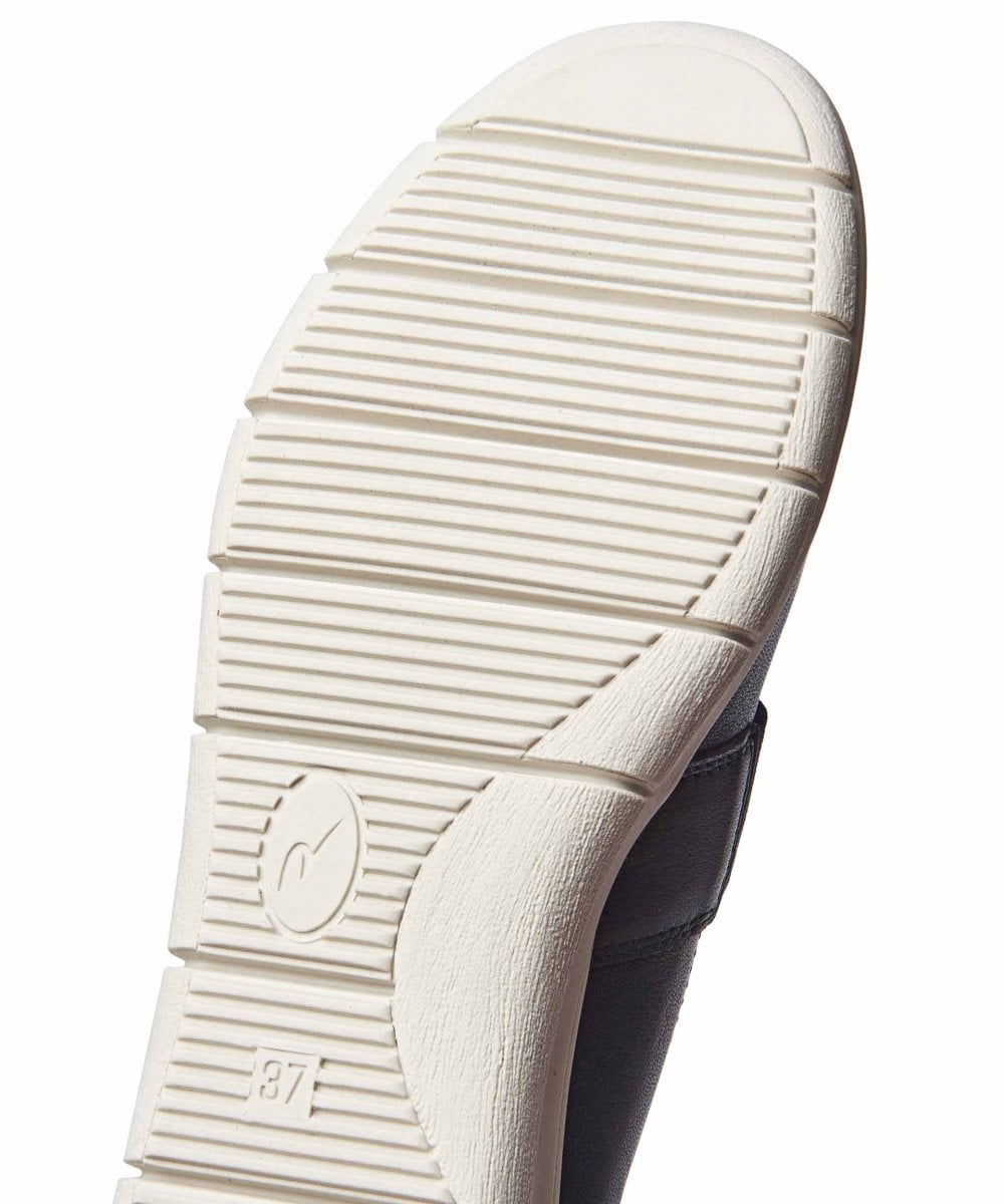 Red leather elasticated bar shoes - ODDI RED