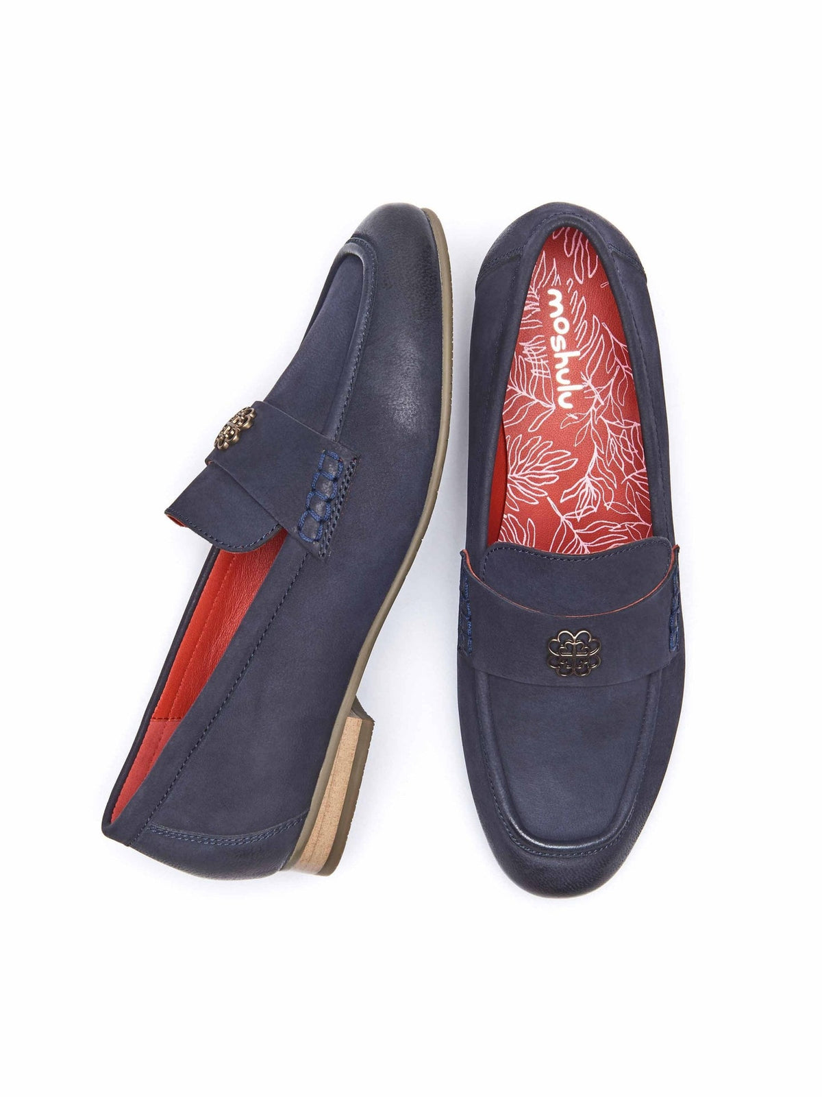 Blue nubuck penny loafer - CHIDORI INDIGO