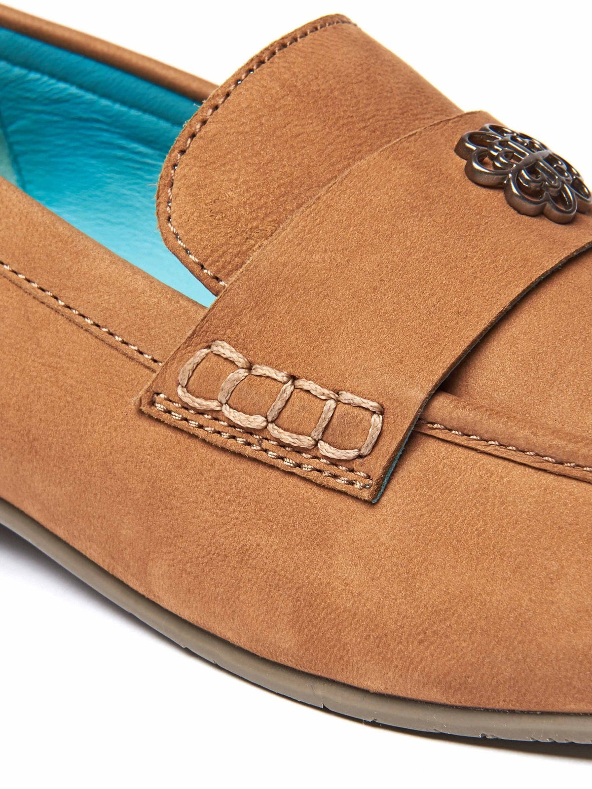 Brown nubuck penny loafer - CHIDORI TAN