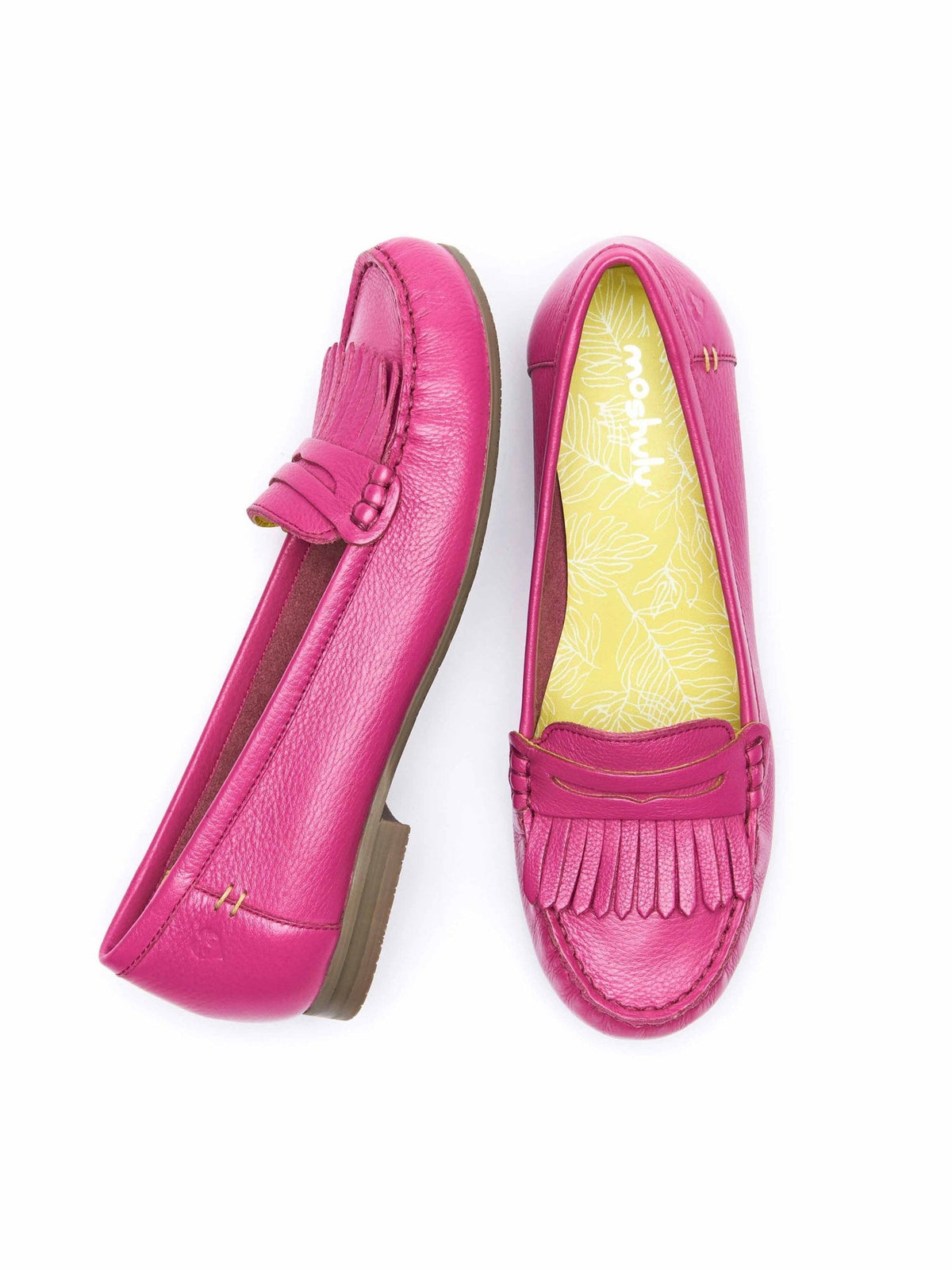 Pink fringed leather loafers - ITALIAN DRESSING FUCHSIA PINK