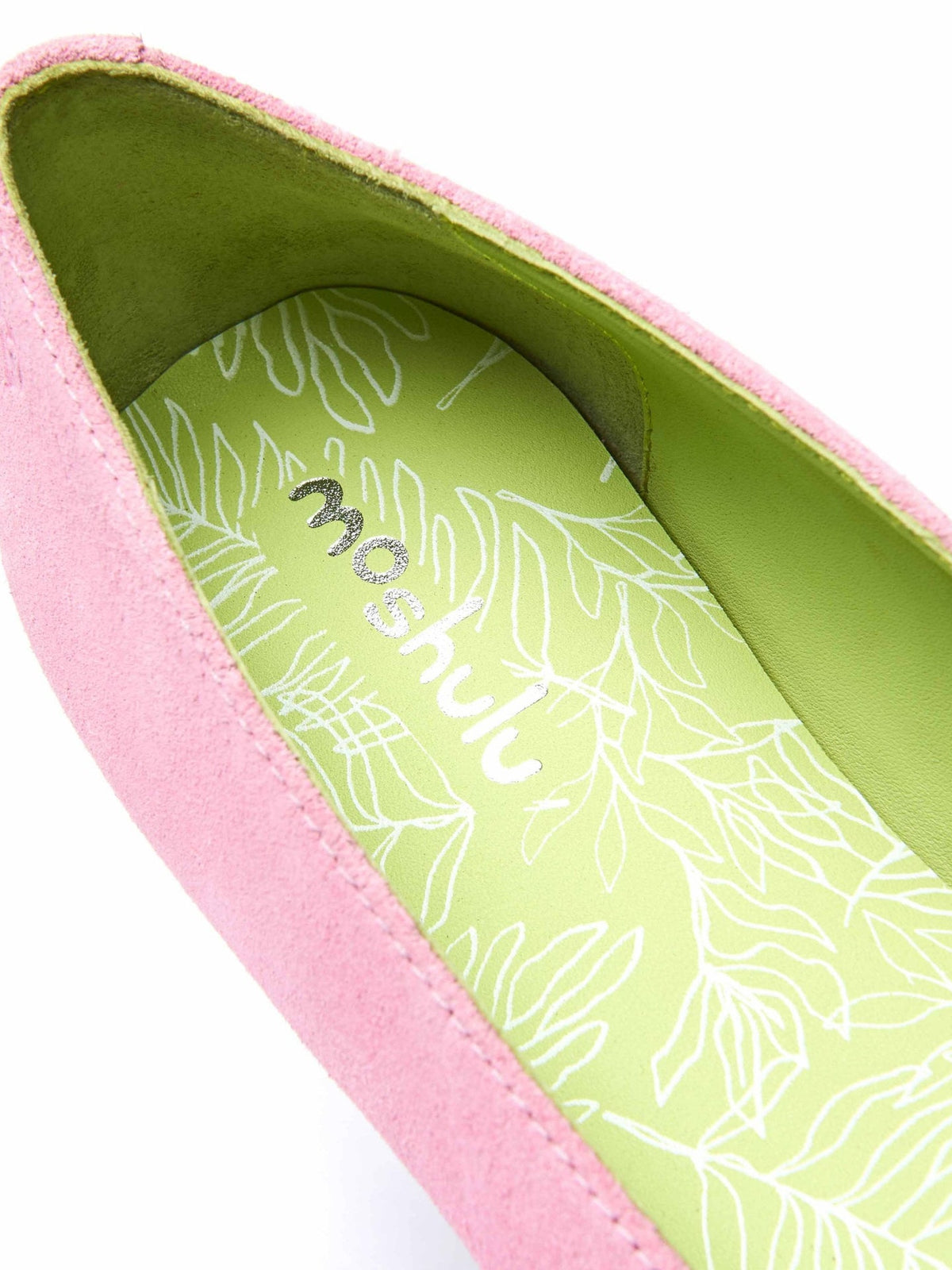 Blue suede pointed ballet pumps - KALLELA EUCALYPTUS BLUE
