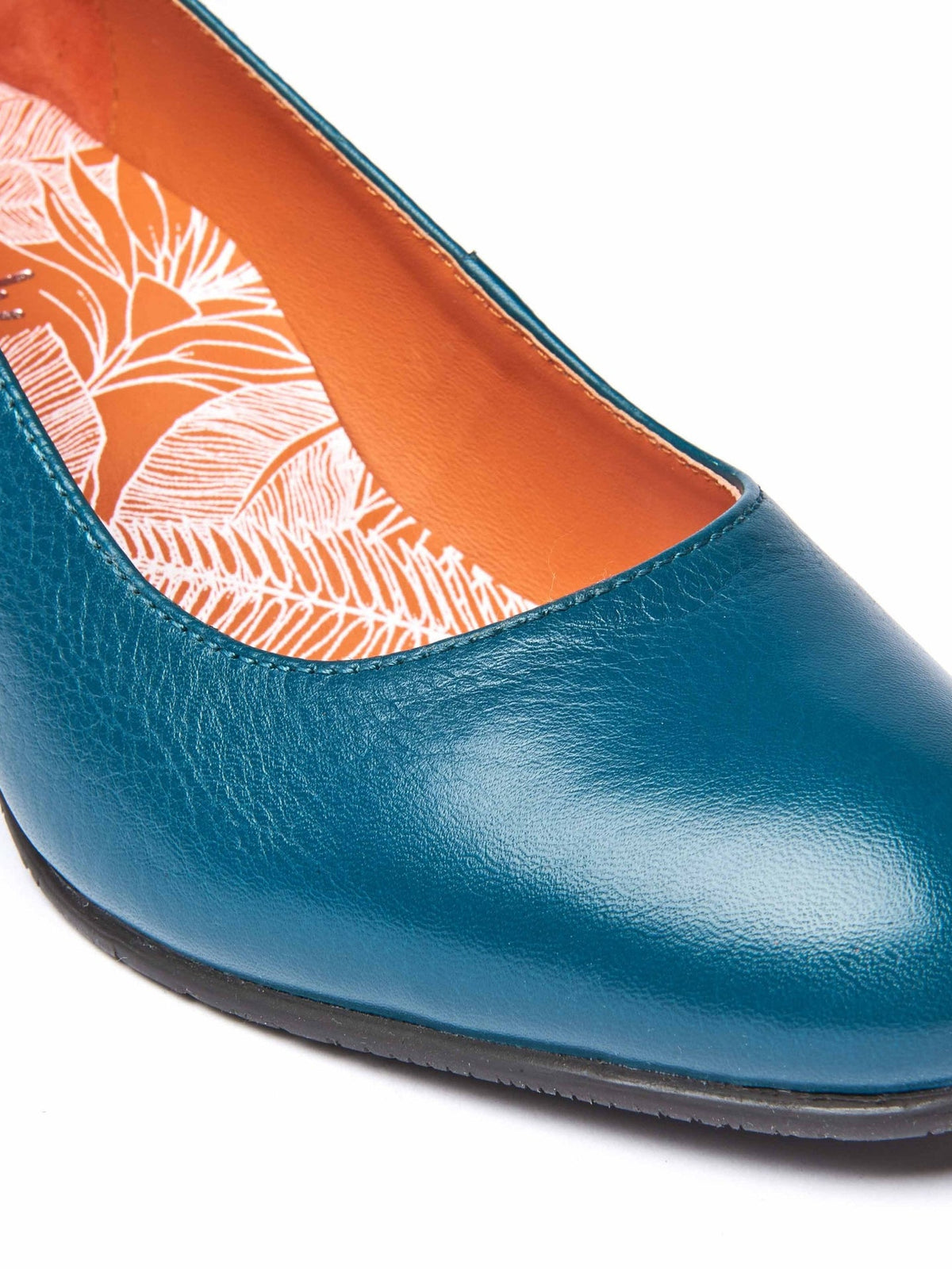 Blue block heel court shoes - KEEL LAGOON