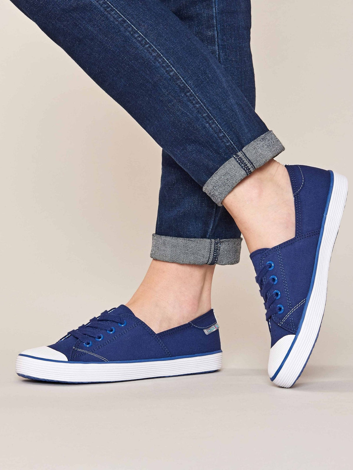 Blue canvas lace-up trainers - HEMMICK TWILIGHT BLUE