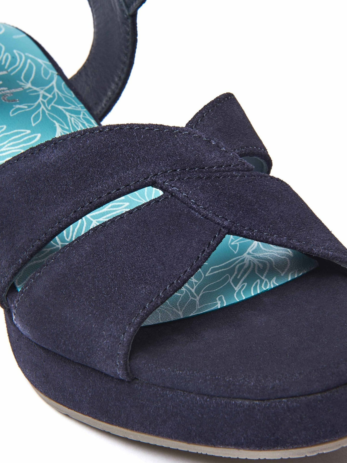 Red platform cross-over sandal - ARANIKO GERANIUM RED