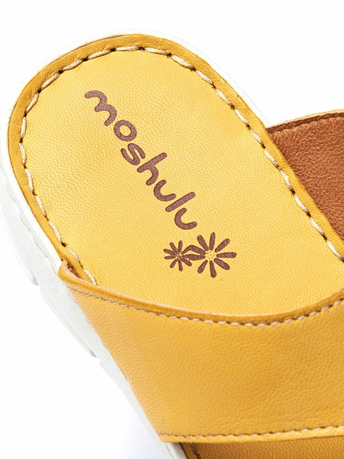Yellow Leather toe-post sandals - PADRE YELLOW