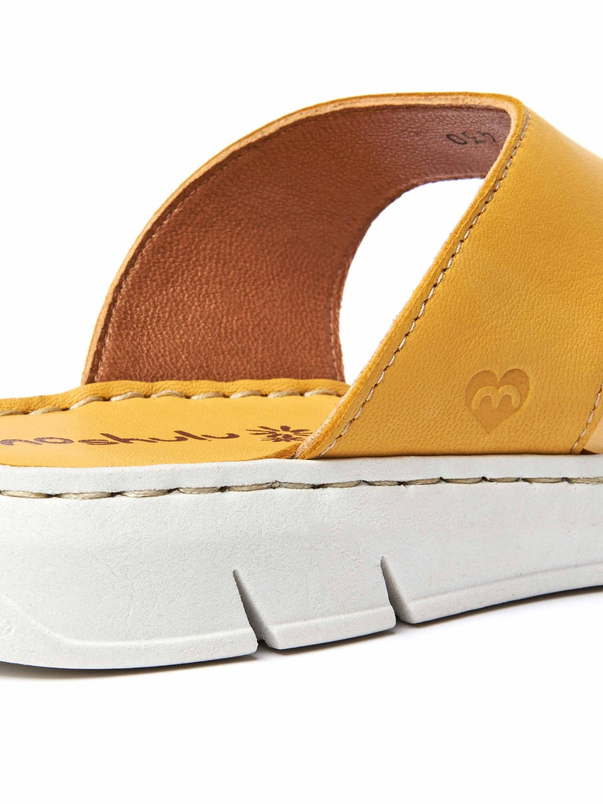 Yellow Leather toe-post sandals - PADRE YELLOW
