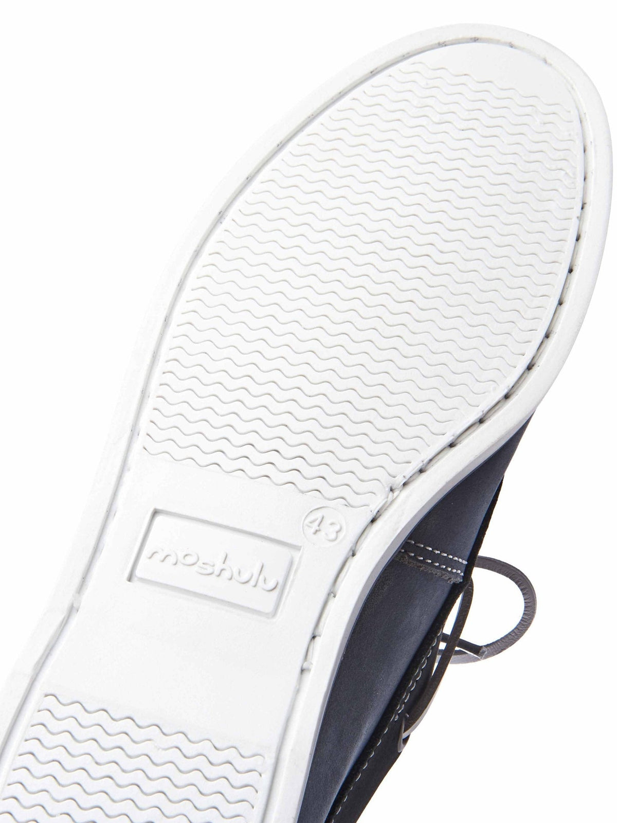 Blue men's traditional nubuck deck shoes - KINGSAND DENIM/RED/NAVY