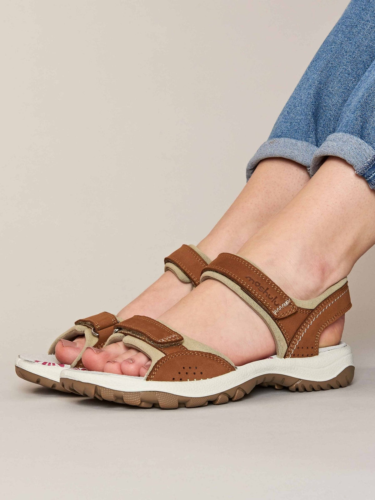 Brown adventure sandals - AVON TAN