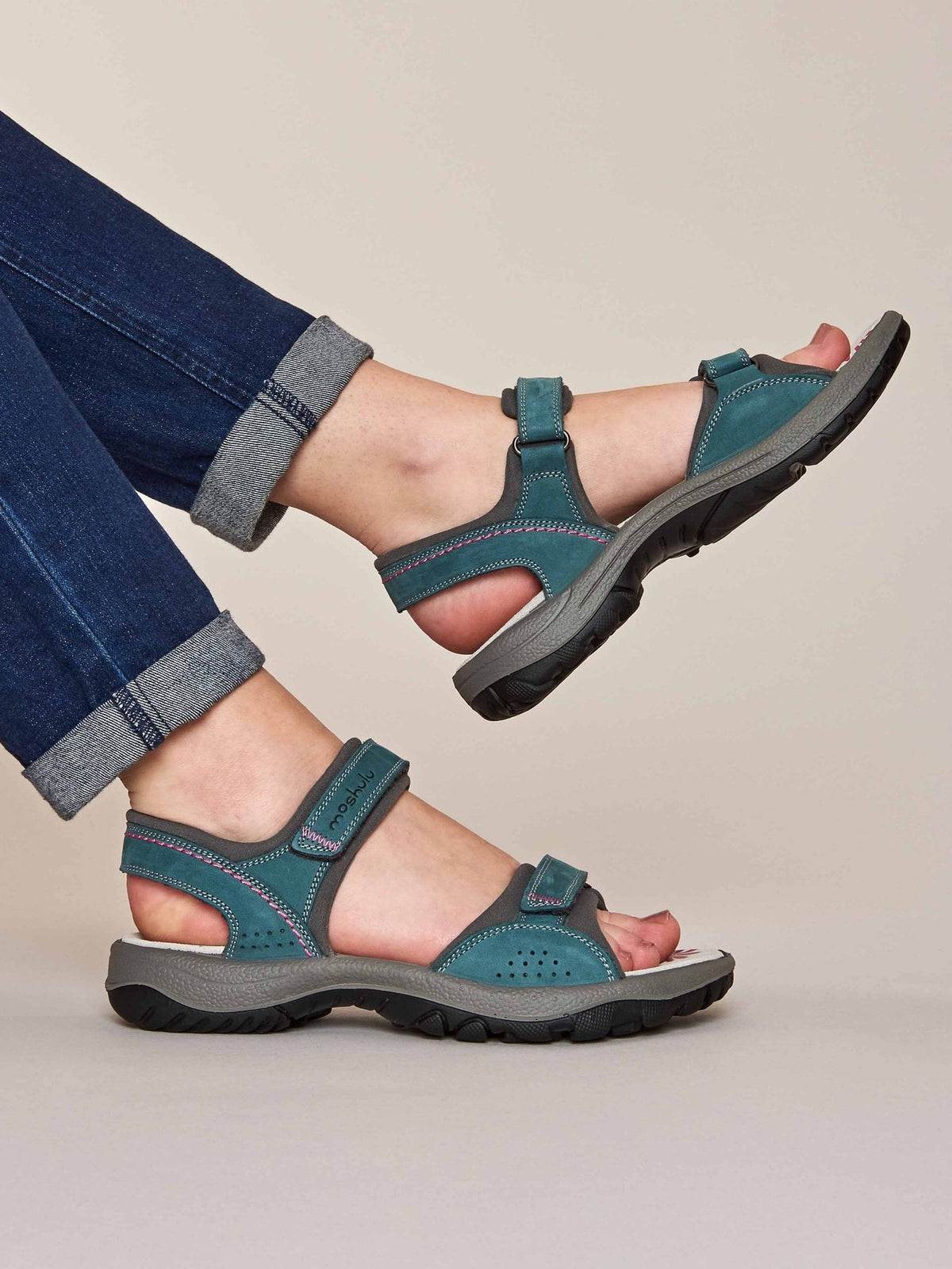Blue adventure sandals - AVON TURQUOISE