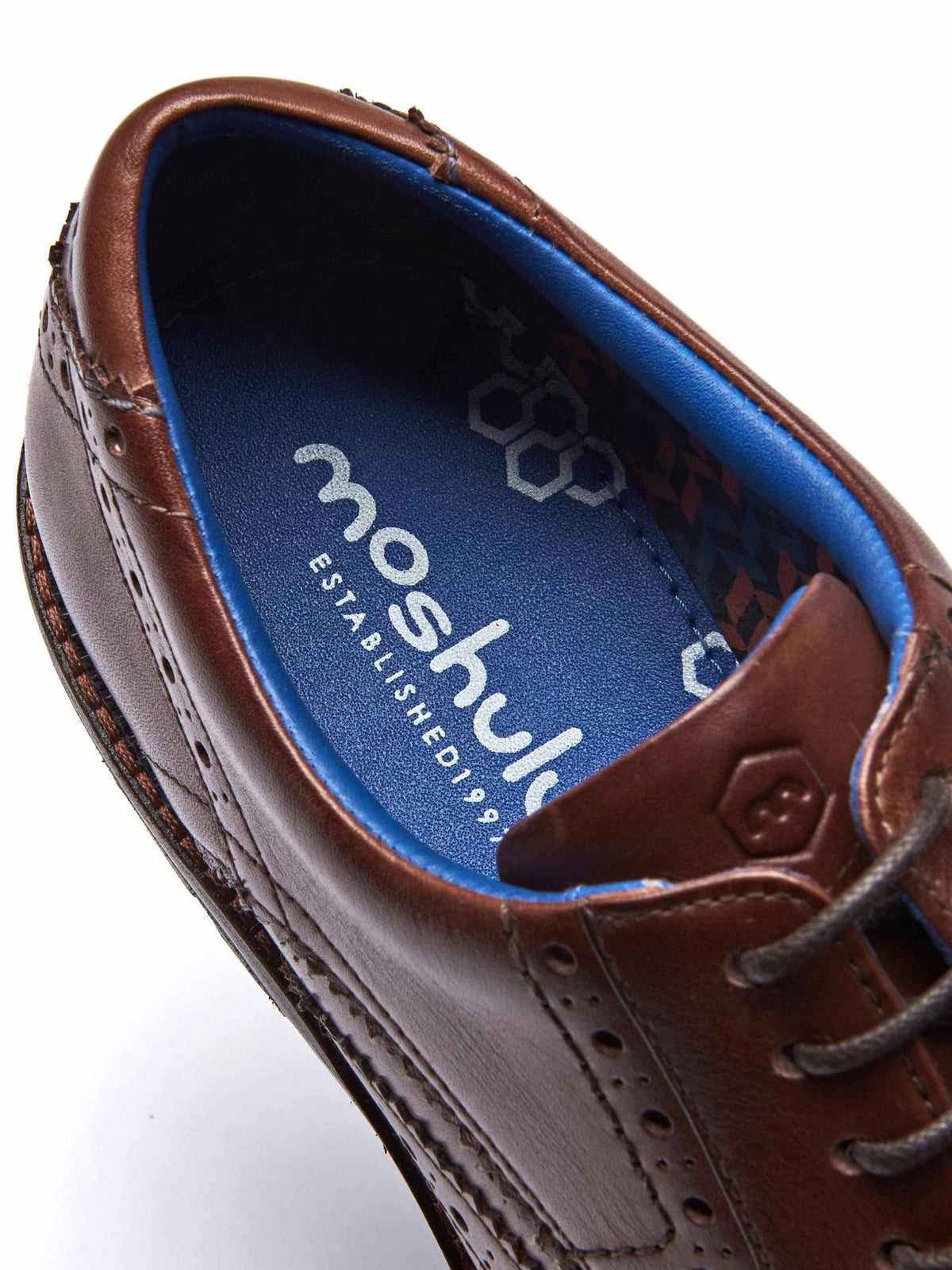 Brown men's leather brogue shoes - BENNETT BROWN