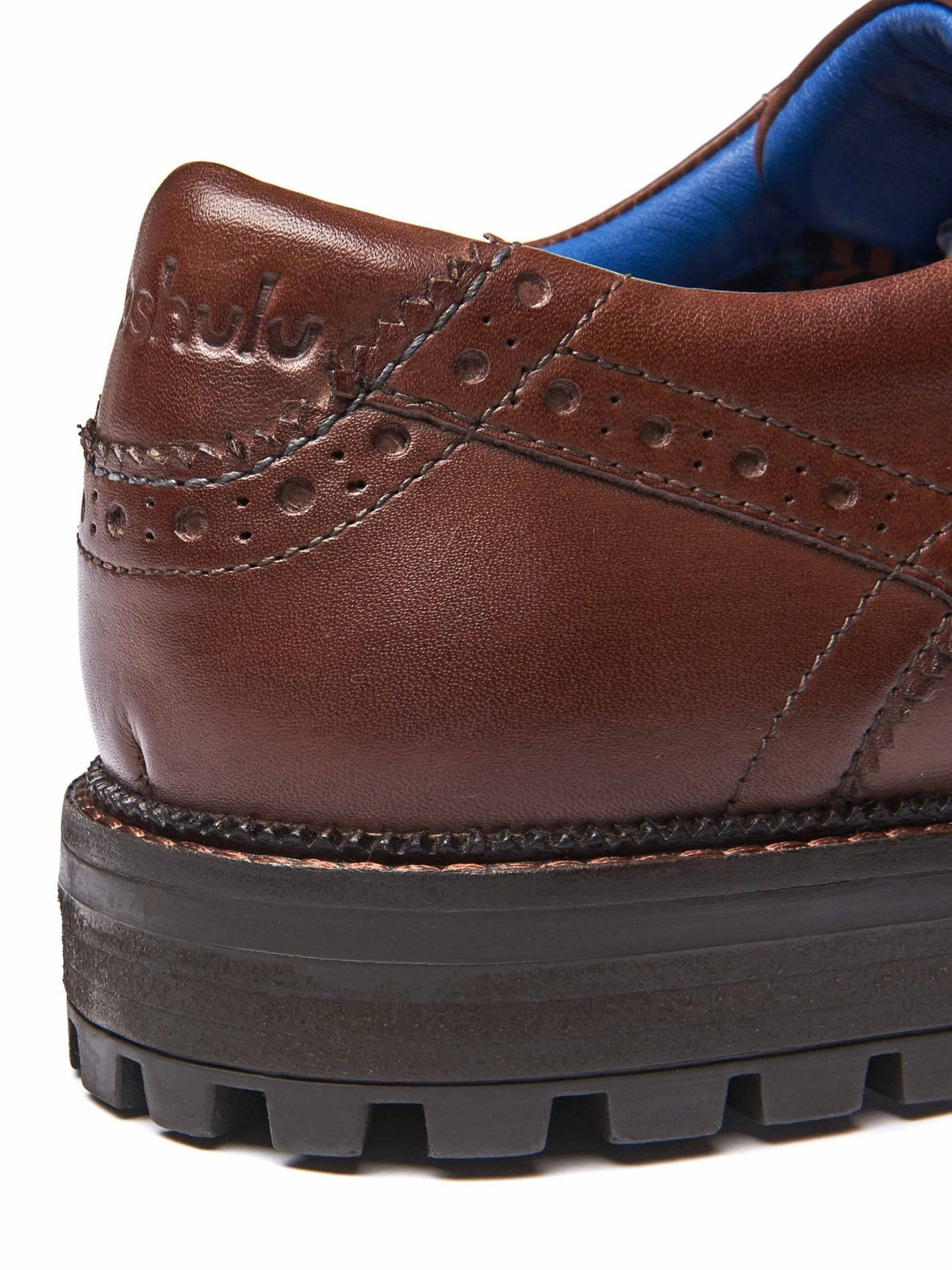 Brown men's leather brogue shoes - BENNETT BROWN
