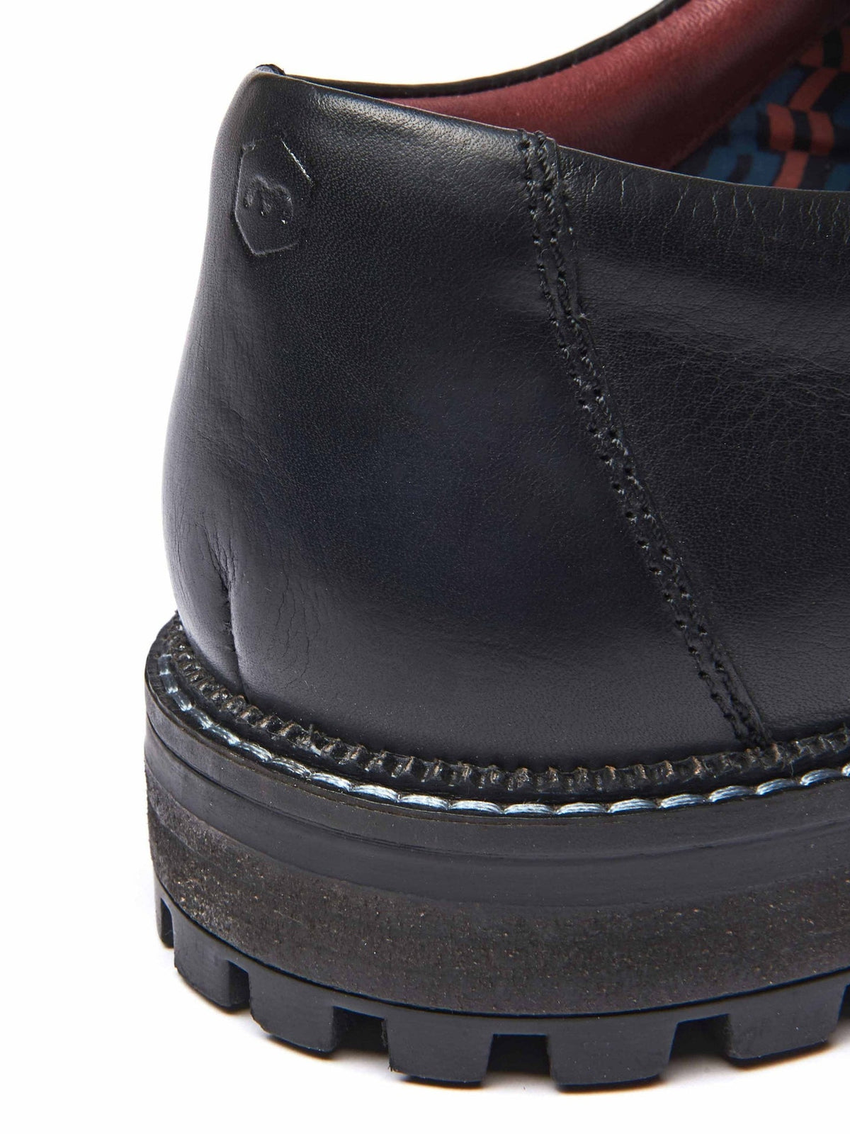 Black men's leather derby shoes - CASELLA BLACK