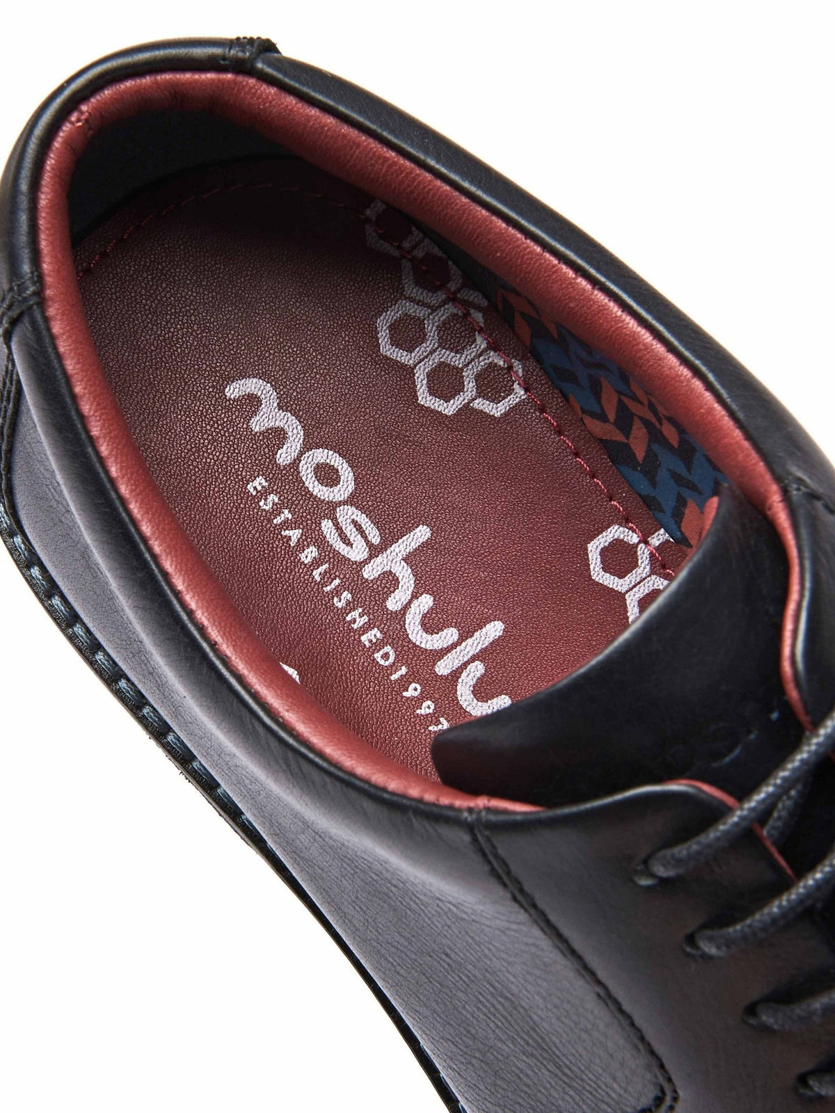 Black men's leather derby shoes - CASELLA BLACK