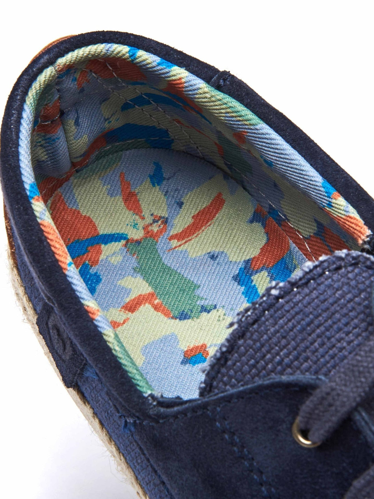 Blue men's lace-up espadrille shoes - AVISON NAVY