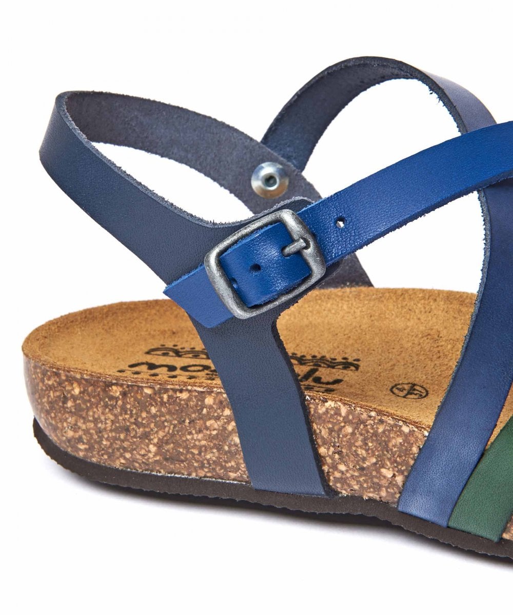 White strappy contoured cork sandals - GINGER ALE WHITE