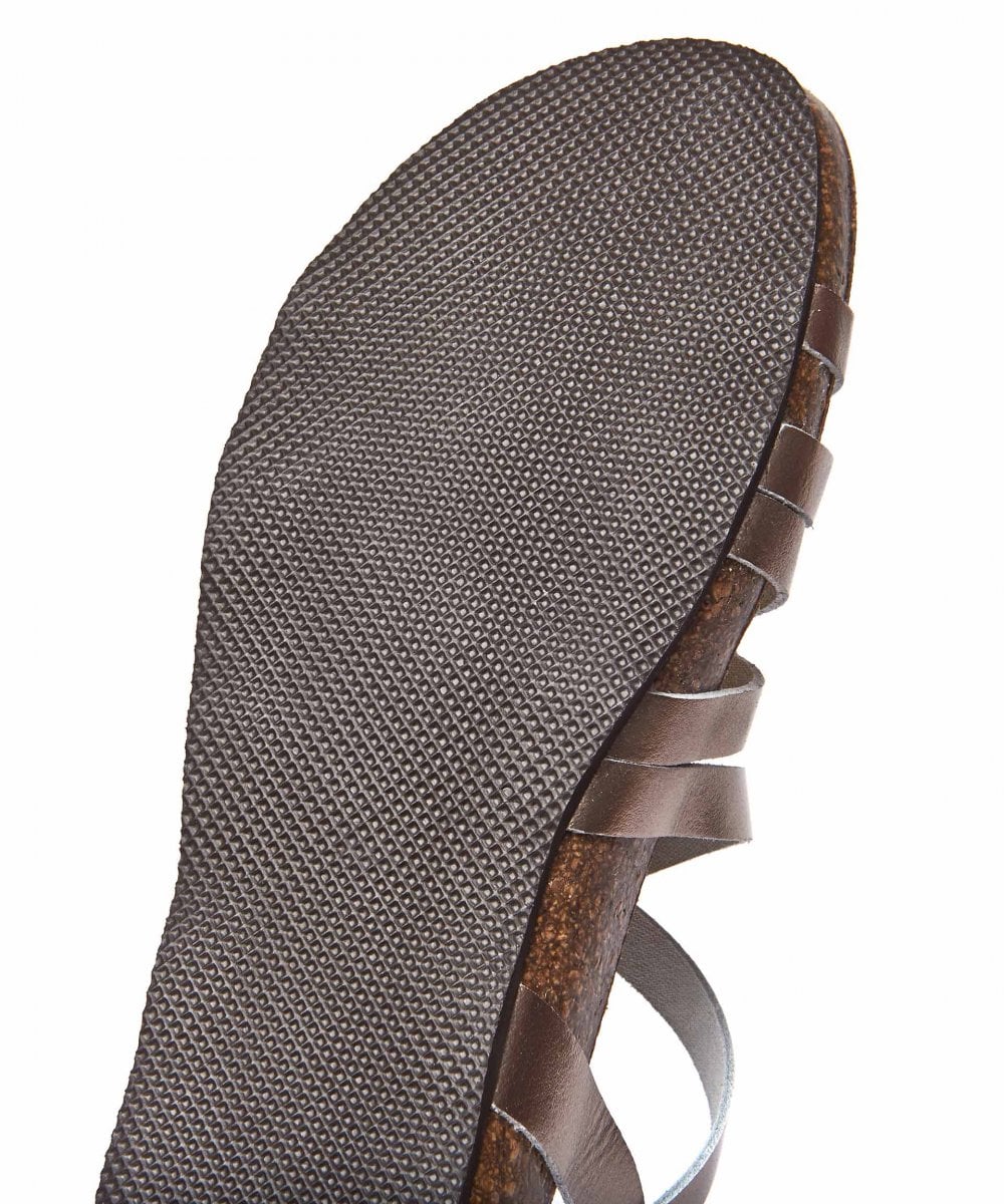 Green strappy cork footbed sandals - GINGER ALE METALLIC MINT